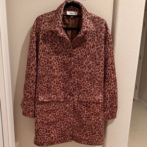 Leopard Print Trench Coat